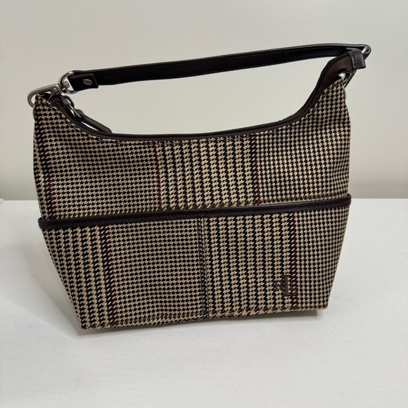 Ralph Lauren Handbags - Lauren Ralph Lauren Houndstooth Shoulder Bag Brown Tan‎